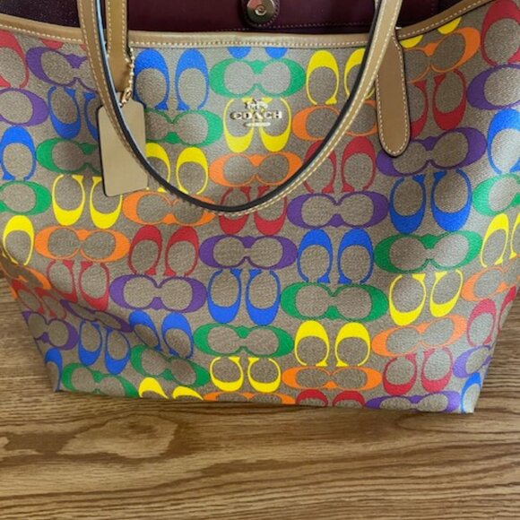 Coach Rainbow City Tote - Picture 1 of 2